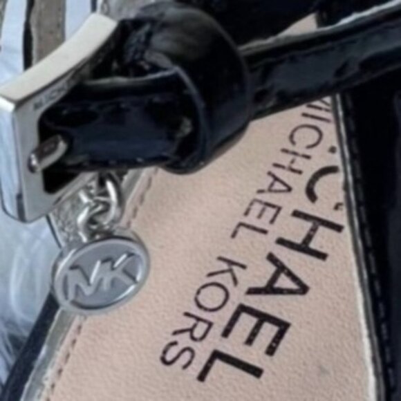 Michael Kors Black Leather Strappy Heels 3.5" Stilettos Womens 9M - Picture 4 of 10